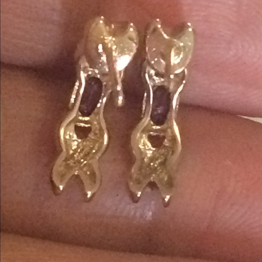 10k ruby earrings. - Picture 9 of 14